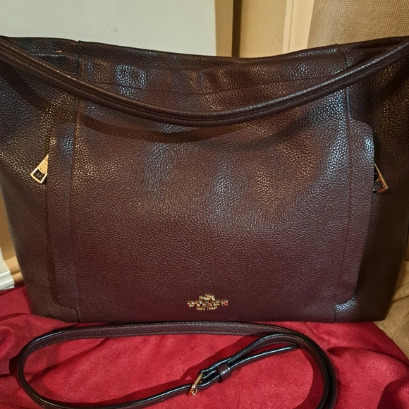 🎁 NEW COACH Scout Hobo Burgundy Oxblood Satchel/Shoulder/Crossbody Bag - Picture 9 of 16